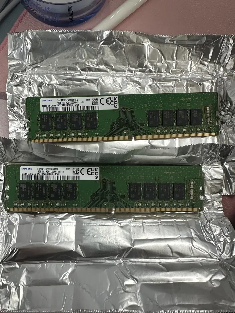 삼성 ddr4 램카드 16g 두 개 팝니다